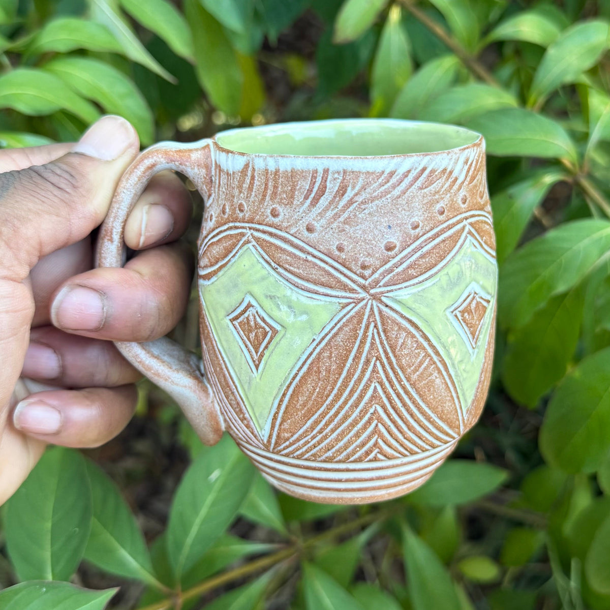 Carved Coffee Cup