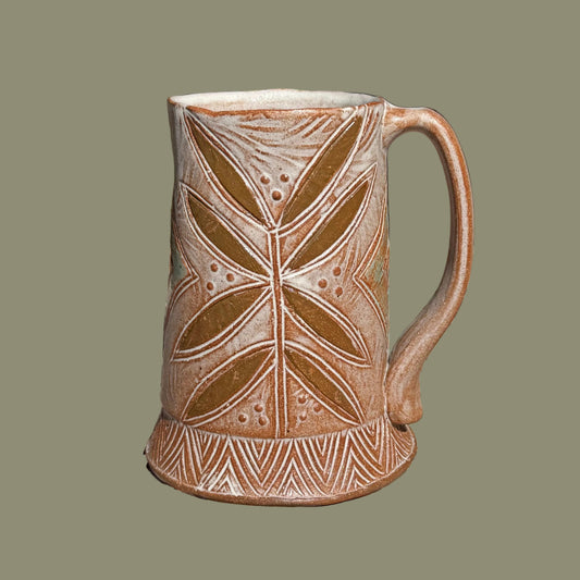 Carved Leaf Mug