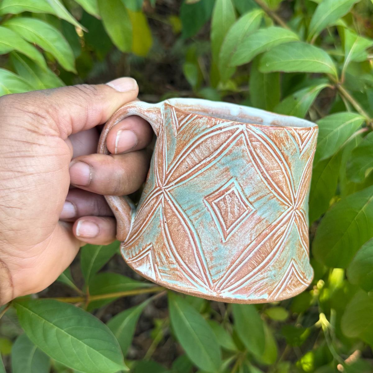 Small Carved Coffee Cup