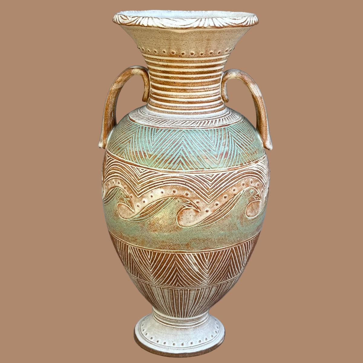 Bird Wave Amphora
