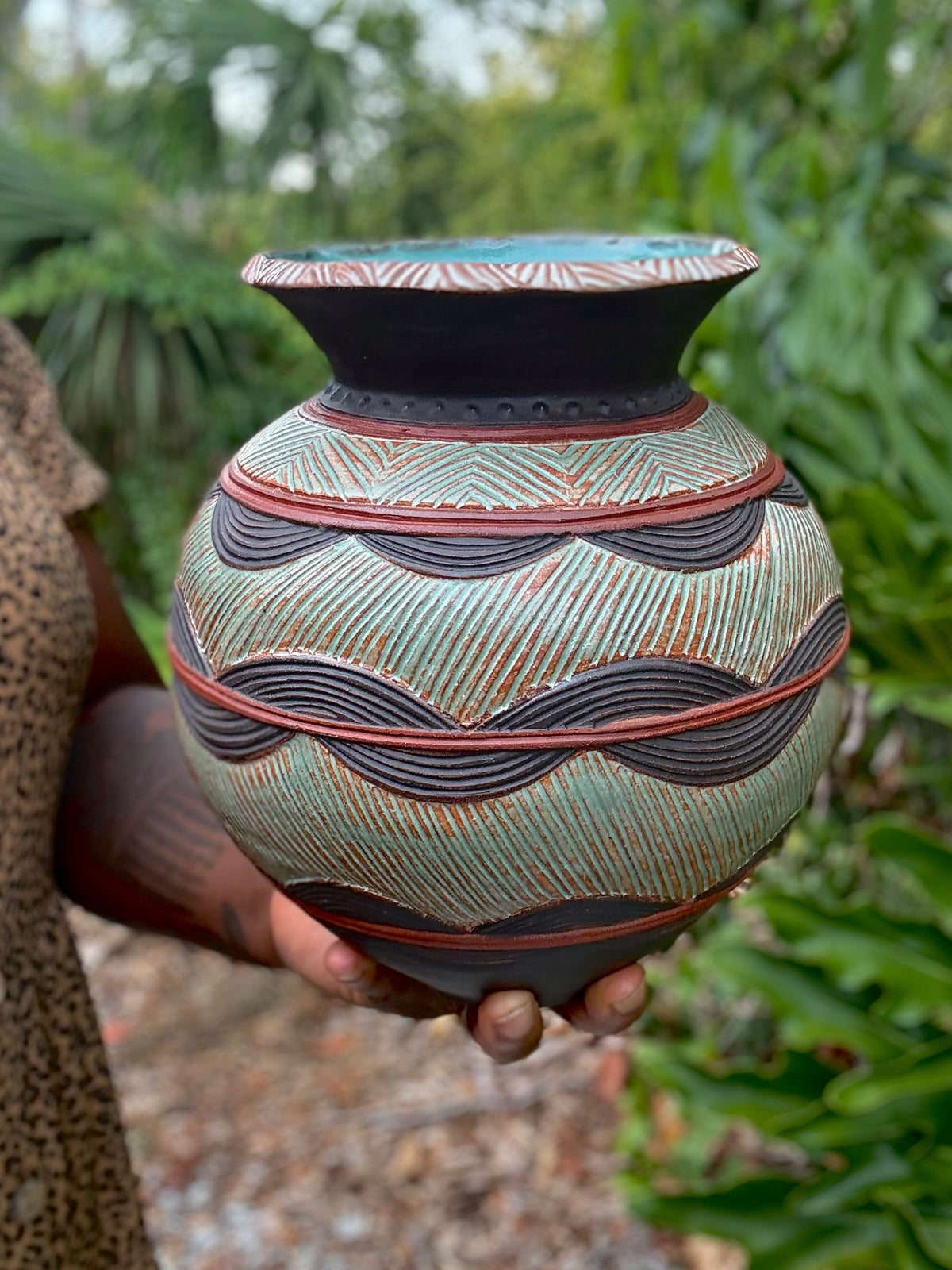 Earth Tone Rain Vase