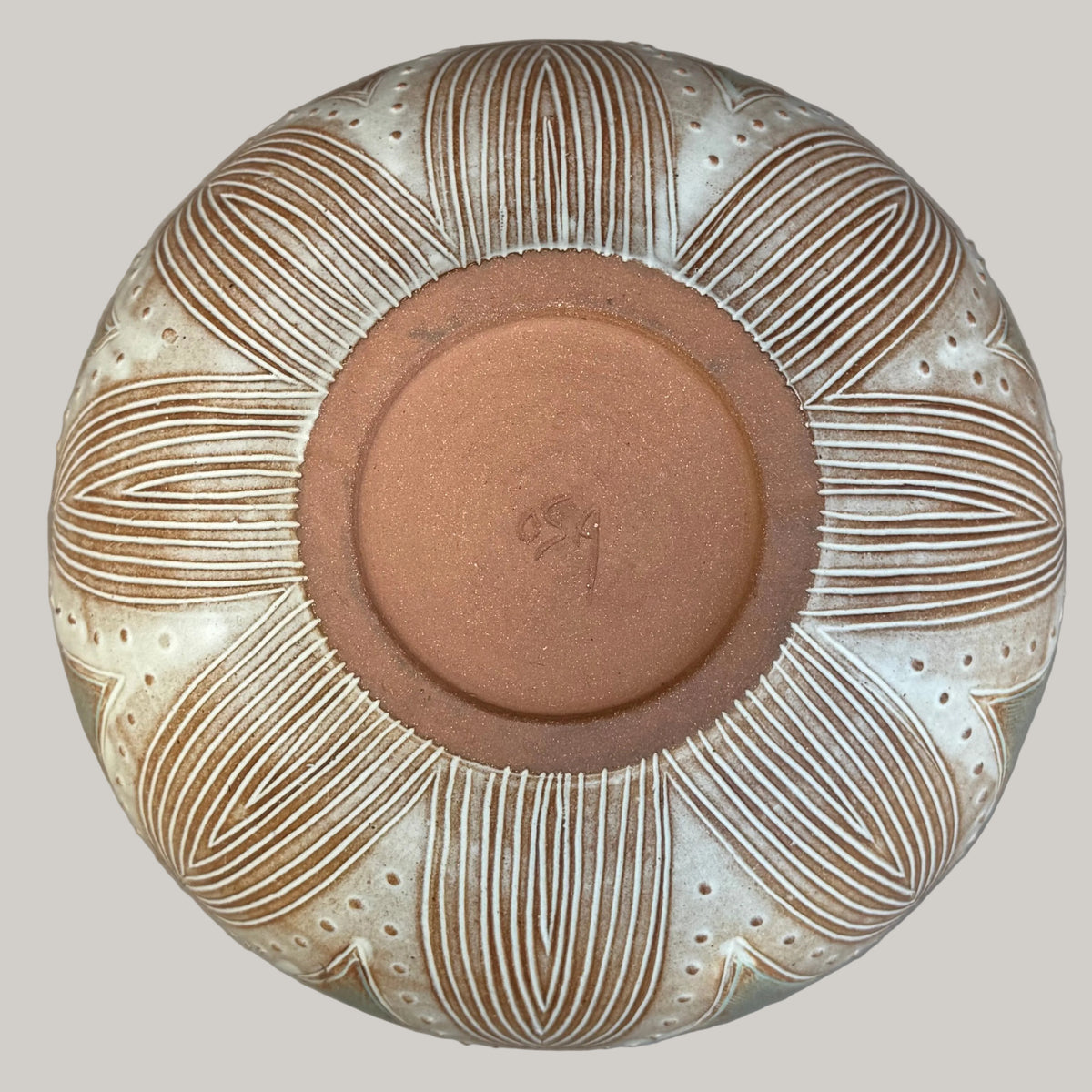 Carved Serving Bowl