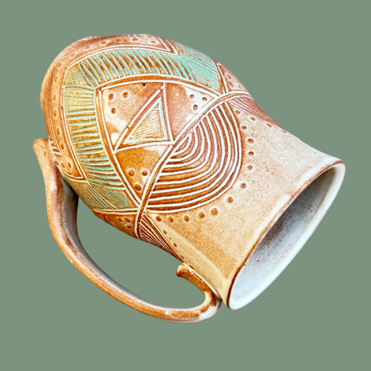 Large Carved Mug