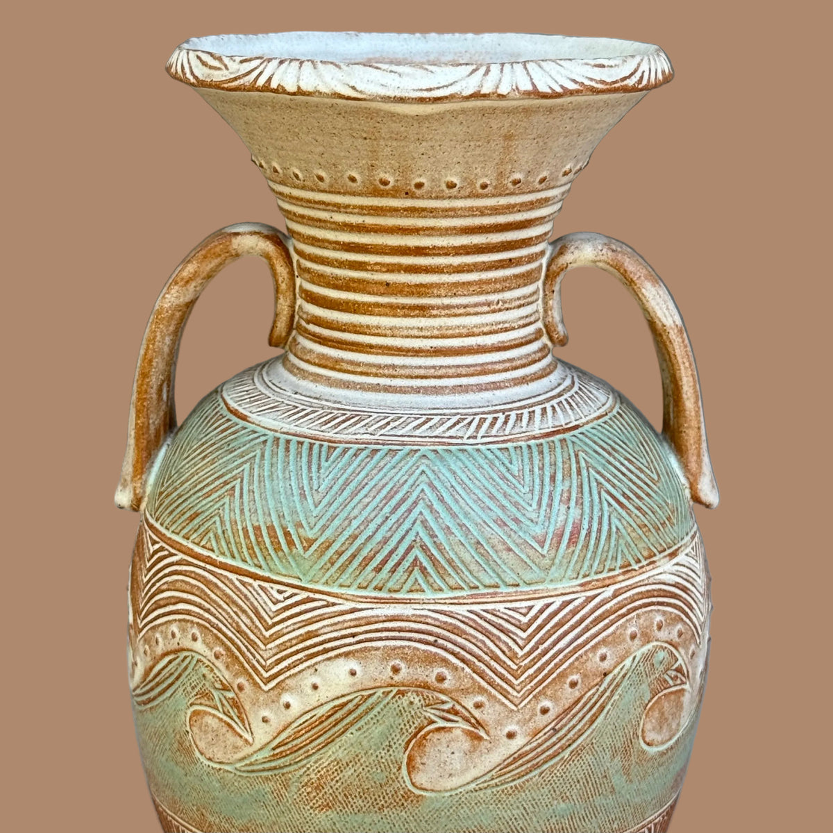 Bird Wave Amphora