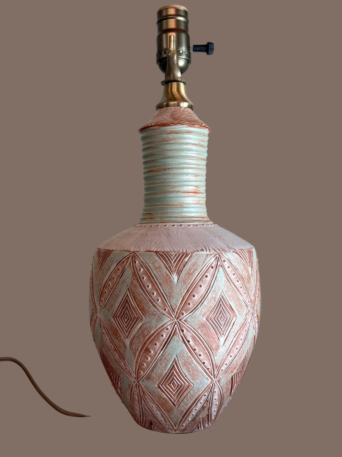 Aqua Diamond Lamp