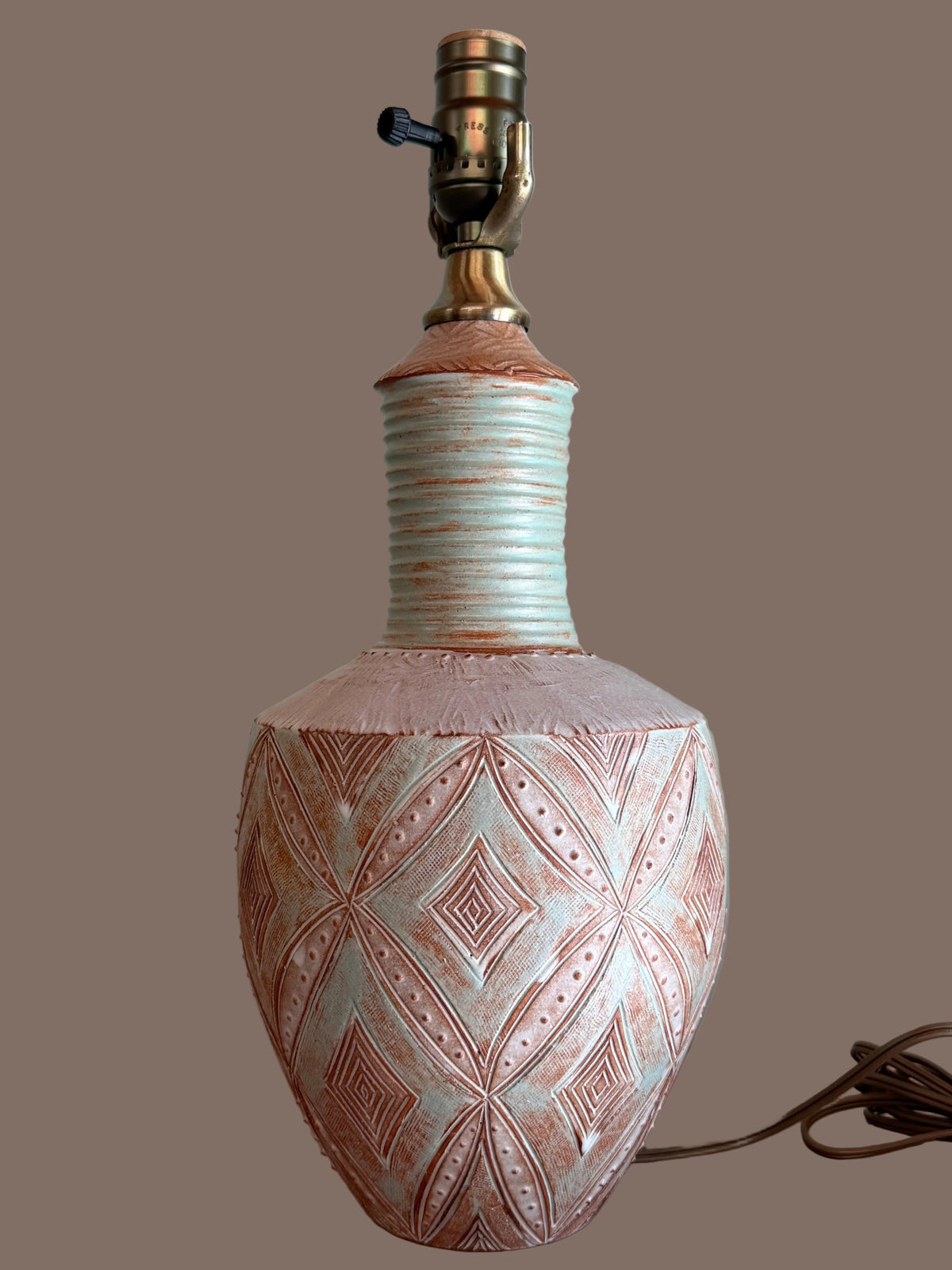 Aqua Diamond Lamp