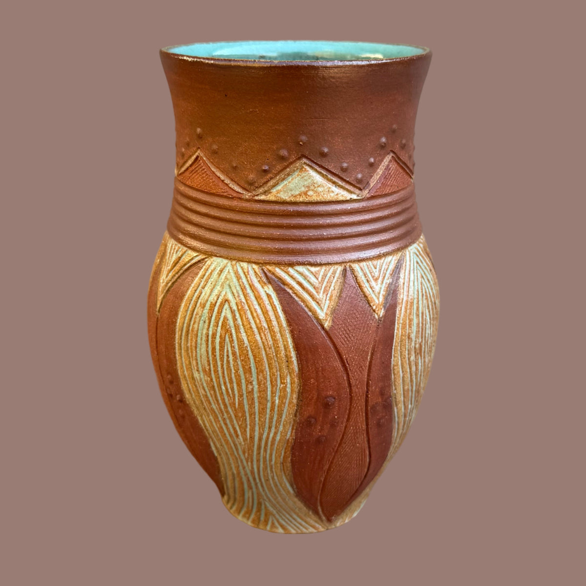 Large Roselle Earth Tone Mug