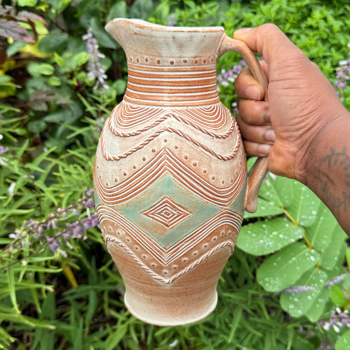 Coil Decorated Pitcher