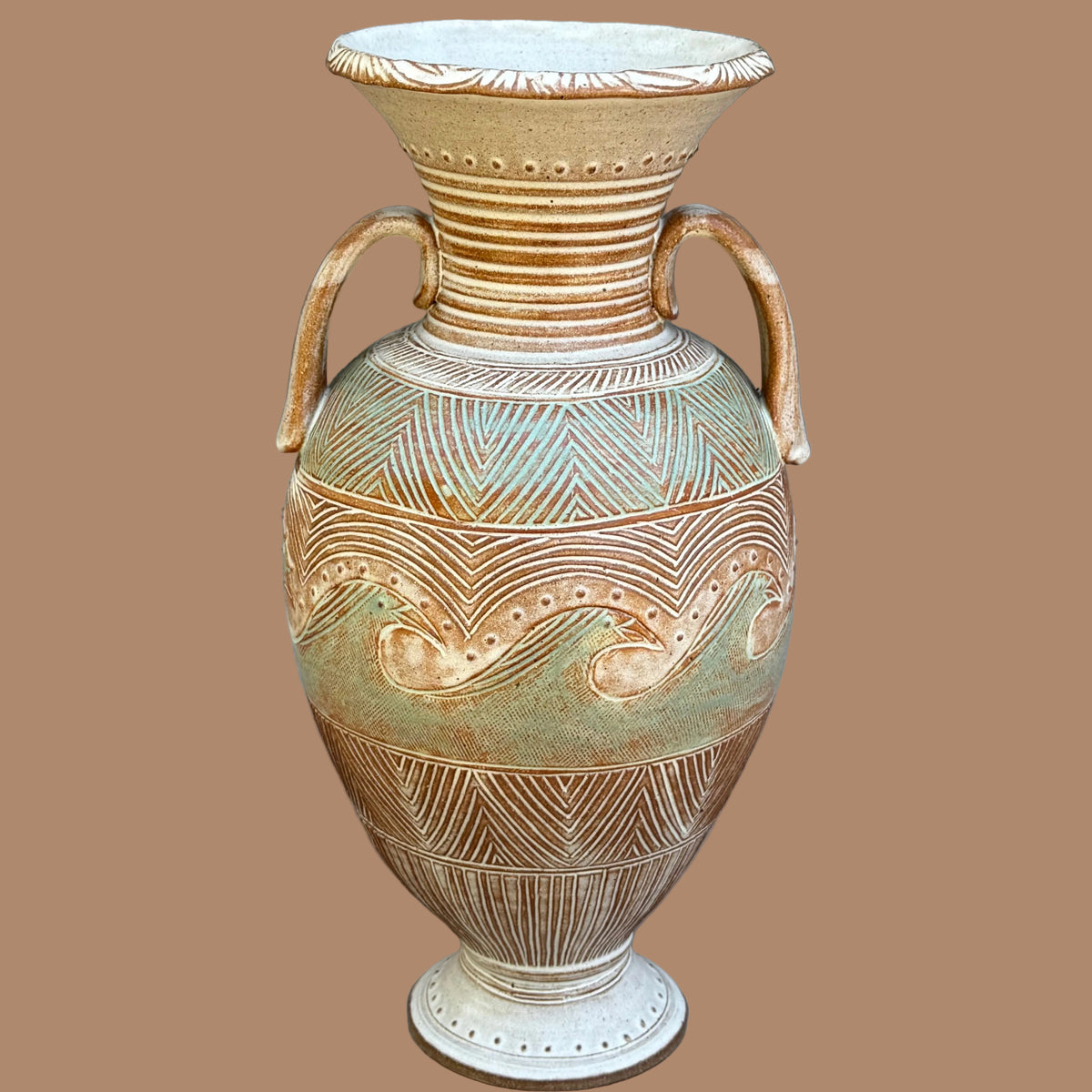 Bird Wave Amphora