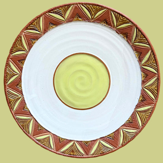 Earth Tone Rim Plate